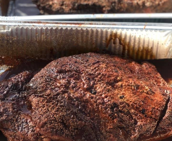 Blue Hammer Smokers ribs and sausage