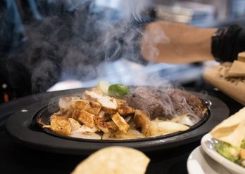 Gringo's Mexican fajitas with tortillas